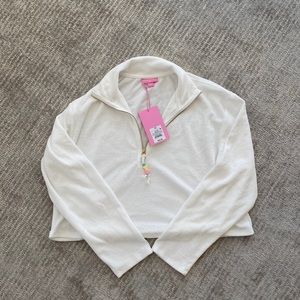 Stoney Clover NWT terry cropped pullover XS